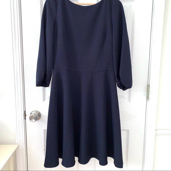 Eliza J Navy Fit and Flare Dress Size 10 - Picture 3 of 16